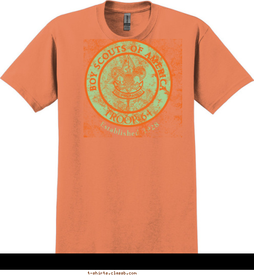 Up Hill
Canoeing
Team Established 1928 BOY SCOUTS OF AMERICA  TROOP 64 T-shirt Design 