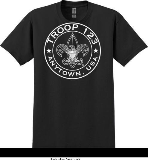 TROOP 123 ANYTOWN, USA T-shirt Design 