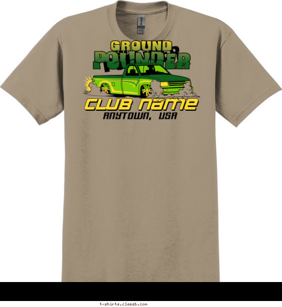 Ground Pounder Car Club Shirt T-shirt Design