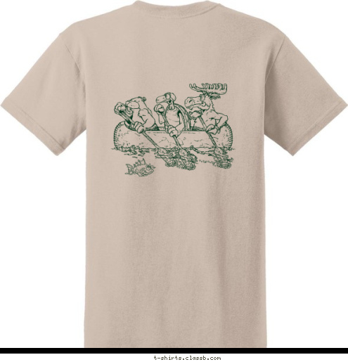 Bismark, 
North Dakota Troop 12 is Canoeing T-shirt Design 