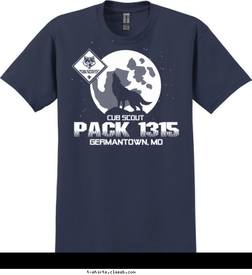 Germantown, MD PACK 1315 CUB SCOUT T-shirt Design 