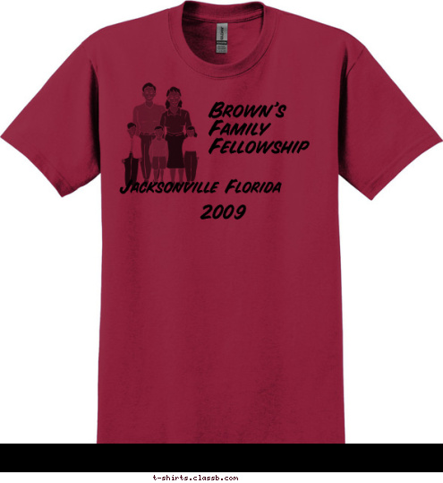 2009 Jacksonville Florida Brown's
Family
Fellowship T-shirt Design 