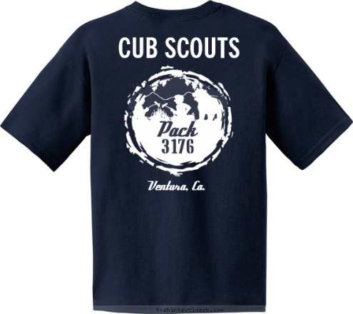 Cub Scouts 3 3176 1 7 Pack 6 Ventura, Ca. Ventura, Ca. CUB SCOUTS T-shirt Design 