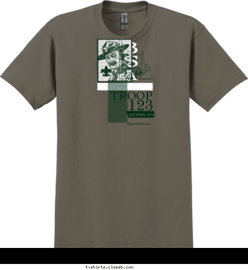 123 TROOP BE PREPARED ANYTOWN, USA Chartered Sponsor: T-shirt Design 