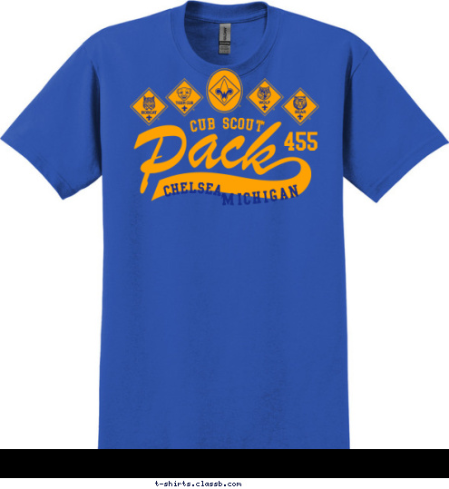 TM MICHIGAN CHELSEA, 455 CUB SCOUT T-shirt Design 