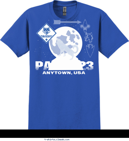 PACK 123 ANYTOWN, USA T-shirt Design 