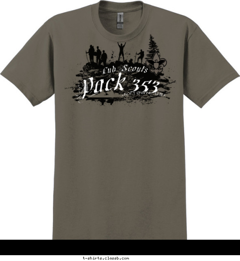 Pack 353 ANYTOWN, USA Cub Scouts T-shirt Design 