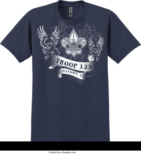 Your text here! TROOP 123 ANYTOWN, USA T-shirt Design SP4197
