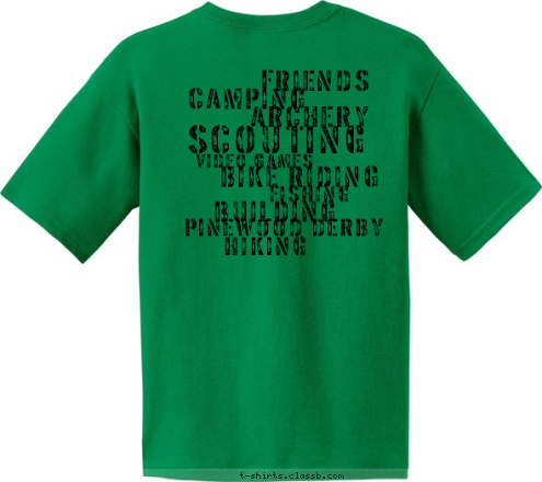 SCOUTING ARCHERY PINEWOOD DERBY FRIENDS VIDEO GAMES BUILDING HIKING BIKE RIDING FISHING CAMPING 270 Vincennes, IN CUB SCOUT T-shirt Design 