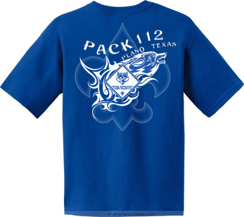 Your text here! PACK 112 Plano, Texas 1995 PLANO, TEXAS ESTABLISHED 112 PACK  T-shirt Design 