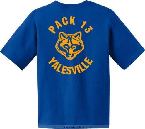 PACK 13 YALESVILLE 13 Wallingford, CT CUB SCOUT T-shirt Design sports logo