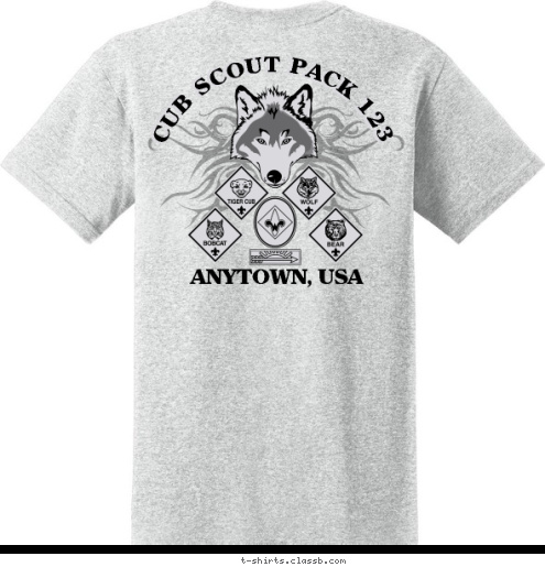 CUB SCOUT PACK 123 CUB SCOUT PACK 123 Pack 34
Sharon Presbyterian Church ANYTOWN, USA T-shirt Design 