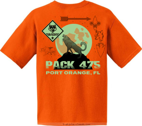 PACK 475
PORT ORANGE, FLORIDA PACK 475 PORT ORANGE, FL T-shirt Design 