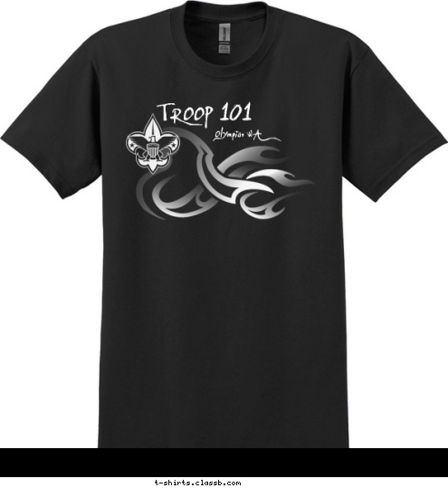 Olympia, WA TROOP 101 T-shirt Design 