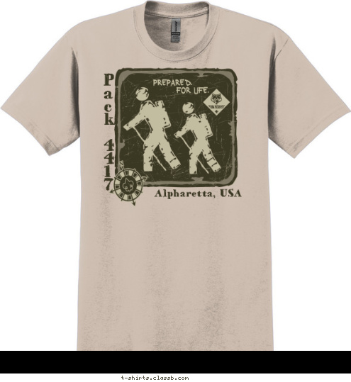 FOR LIFE. PREPARED. Alpharetta, USA P
a
c
k
 
4
4
1
7 T-shirt Design 