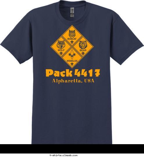 Pack 4417 Alpharetta, USA T-shirt Design 