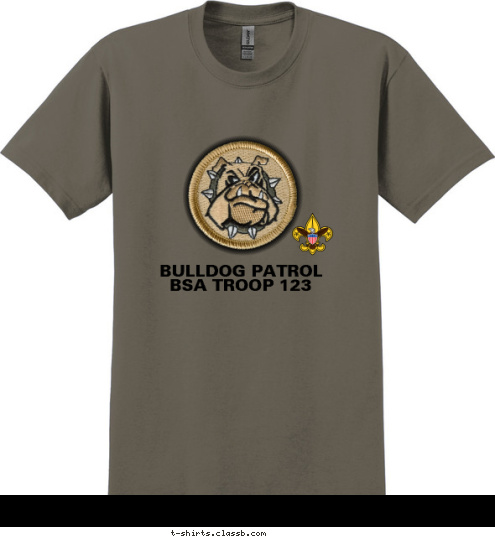 BSA TROOP 123 BULLDOG PATROL T-shirt Design SP3109