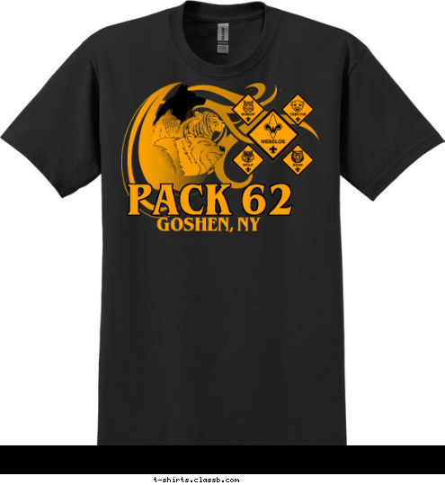 GOSHEN, NY PACK 62 T-shirt Design 