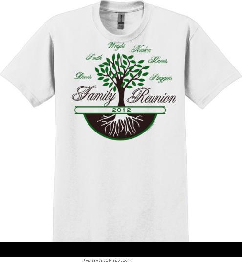 20

 12

 Nealon Staggers

 Harris Wright

 Smith Davis

 2012

 Reunion

 Family T-shirt Design 