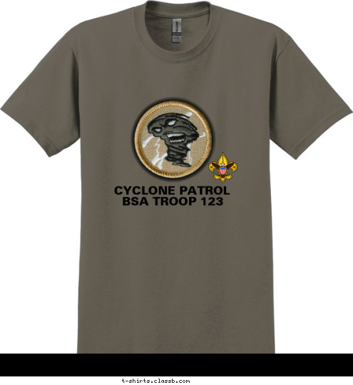 BSA TROOP 123 CYCLONE PATROL T-shirt Design SP3117