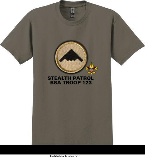 BSA TROOP 123 STEALTH PATROL T-shirt Design SP3118