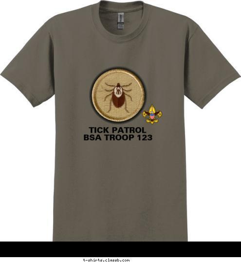 BSA TROOP 123 TICK PATROL T-shirt Design SP3120