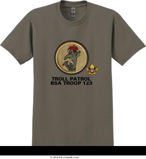 BSA TROOP 123 TROLL PATROL T-shirt Design SP3132