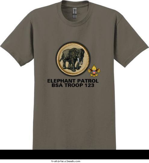 BSA TROOP 123 ELEPHANT PATROL T-shirt Design SP3125