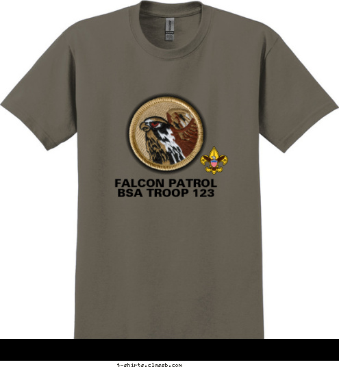 BSA TROOP 123 FALCON PATROL T-shirt Design SP3126