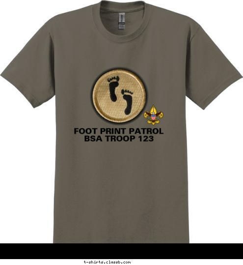 BSA TROOP 123 FOOT PRINT PATROL T-shirt Design SP3127