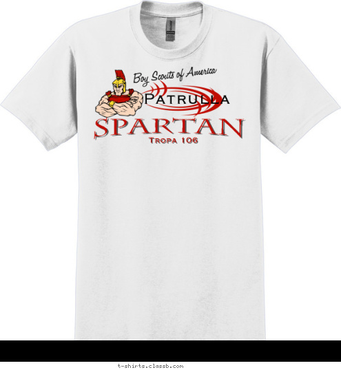 Tropa 106 Patrulla Spartan T-shirt Design 