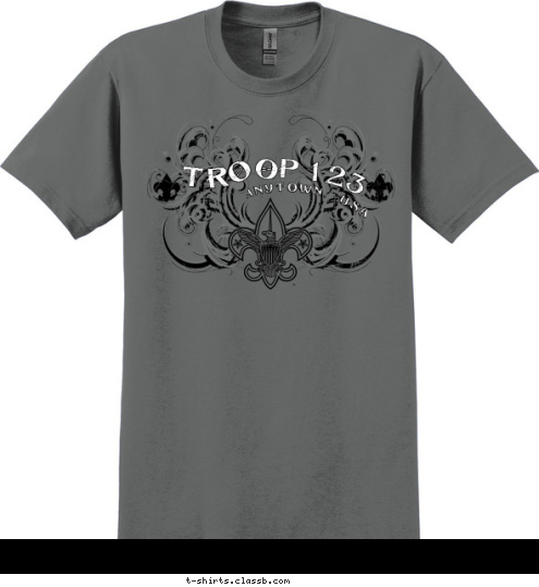 Your text here! ANYTOWN, USA 123 P OO TR T-shirt Design SP4211