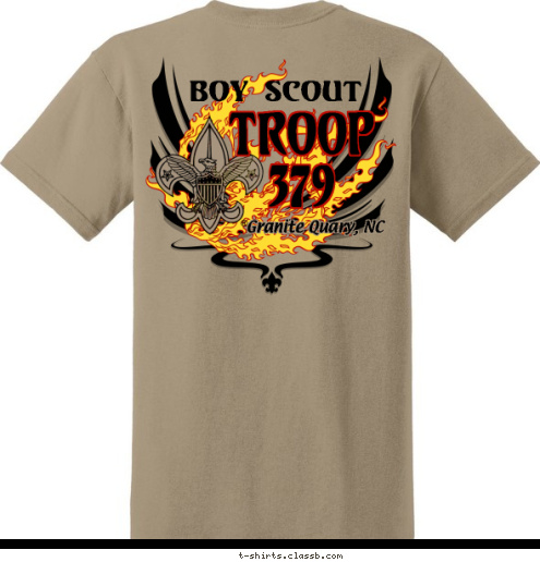 Troop 379 TROOP
379 Granite Quary, NC Boy Scout T-shirt Design 