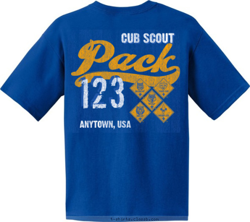 123 ANYTOWN, USA CUB SCOUT T-shirt Design 