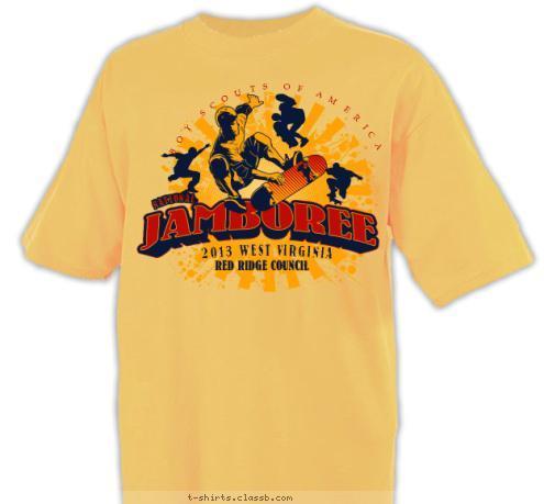 NATIONAL BOY SCOUTS OF AMERICA RED RIDGE COUNCIL 2013 WEST VIRGINIA T-shirt Design SP4216