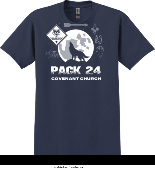 PACK 24 PACK 24 COVENANT CHURCH COVENANT CHURCH T-shirt Design 