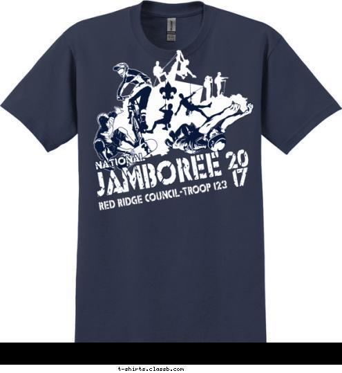 NATIONAL JAMBOREE  RED RIDGE COUNCIL-TROOP 123  20
17 T-shirt Design SP4225