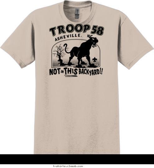 Asheville, NC        58 TROOP T-shirt Design 