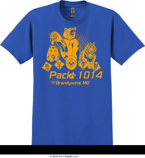 Pack   1014
 Brandywine, MD T-shirt Design 