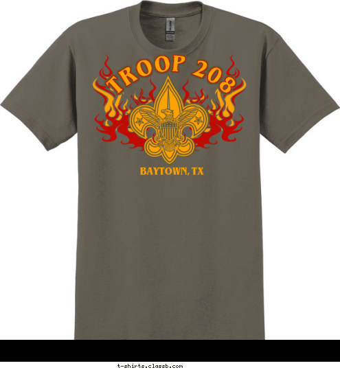 AS A  etter TROOP 208 L    BAYTOWN, TX COUT S is B ife T-shirt Design 