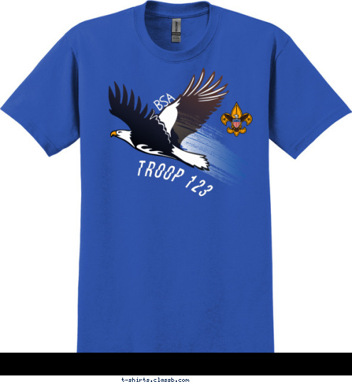 BSA TROOP 123 T-shirt Design SP4238