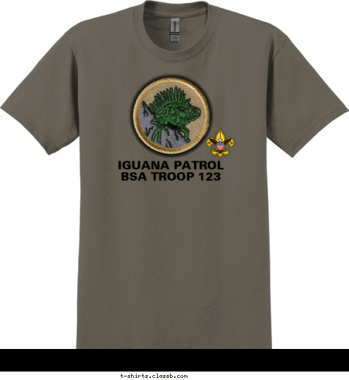 BSA TROOP 123 IGUANA PATROL T-shirt Design SP3130