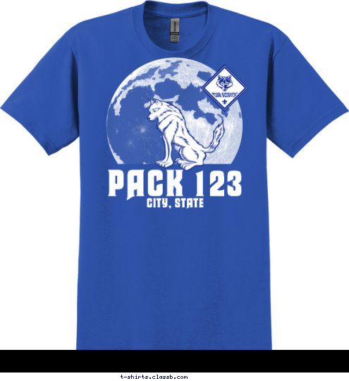 Your text here! CITY, STATE PACK 123 T-shirt Design SP4246