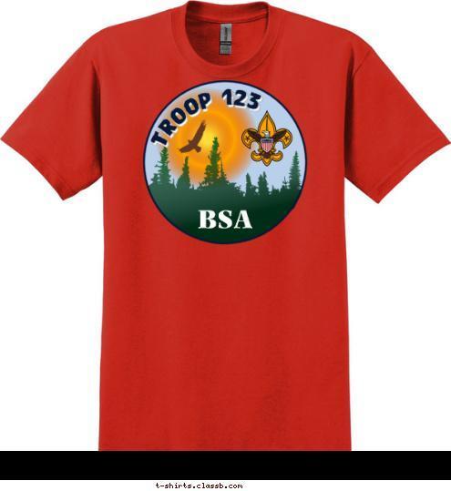 TROOP 123 TROOP 123 TROOP 123 BSA T-shirt Design SP4237