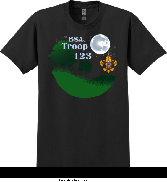 Troop Nightscape T-shirt Design