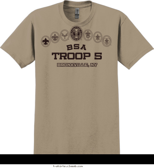 Bronxville, NY Troop 5 BSA Bronxville, NY TROOP 5 T-shirt Design 