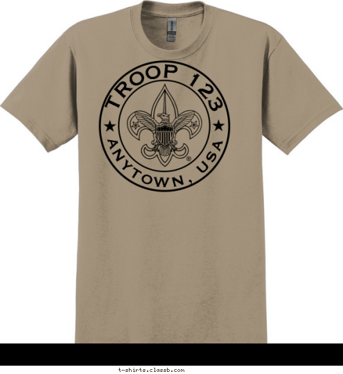 TROOP 123 ANYTOWN, USA T-shirt Design 