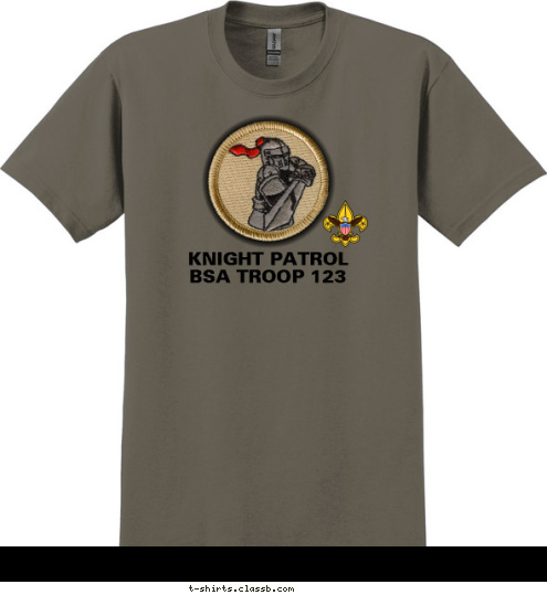 BSA TROOP 123 KNIGHT PATROL T-shirt Design SP3134