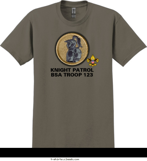 BSA TROOP 123 KNIGHT PATROL T-shirt Design SP3135