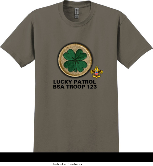 BSA TROOP 123 LUCKY PATROL T-shirt Design SP3137